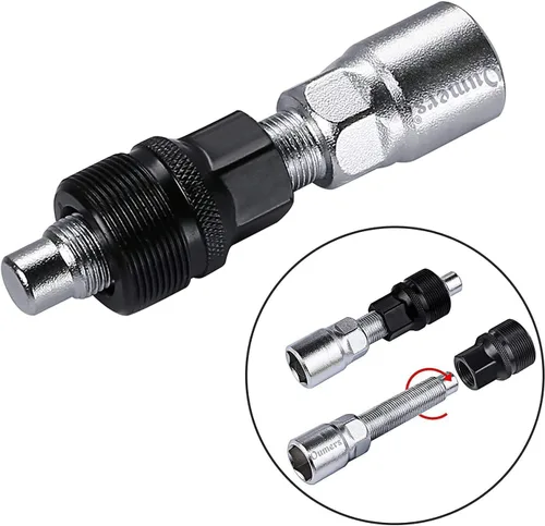 Miniatura 4 de Oumers Extractor de manivela de bicicleta y removedor de soporte inferior con llave de 0.630 in, herramienta de extracción de bicicletas, Naranja
