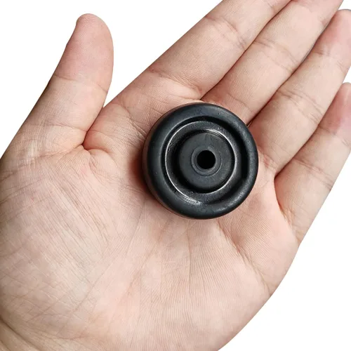 Miniatura 5 de uxcell Polea de rueda de goma de 1,5 pulgadas de diámetro, 4 piezas, color negro