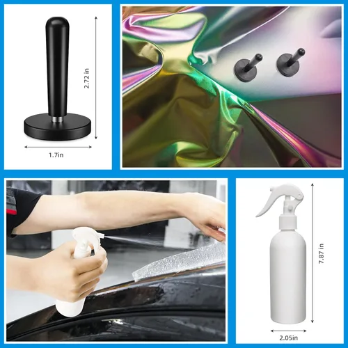 Miniatura 5 de Kit de tintado de ventana DIYSELF, kit de herramientas de envoltura de vinilo de 19 piezas, kit profesional de envoltura de auto, herramientas