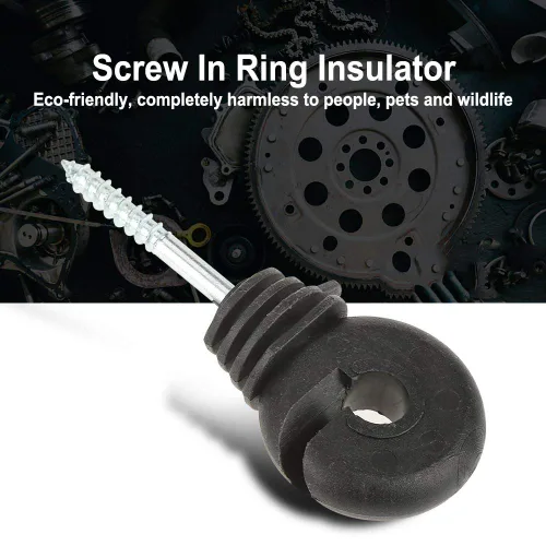 Miniatura 2 de 50 aisladores de anillo de rosca, aisladores de poste de madera, accesorios de sistema de rejilla para ganadería electrónica
