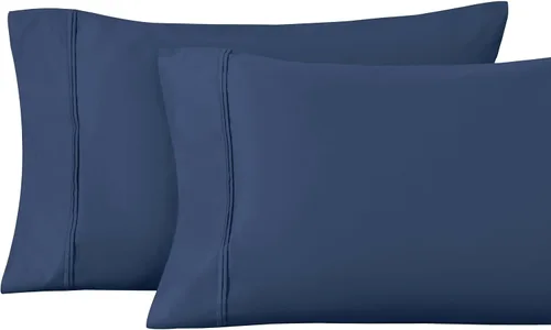 Miniatura 12 de Superior Juego de fundas de almohada estándar de 1200 hilos, 100% algodón egipcio, suave y transpirable, 2 piezas, color verde azulado