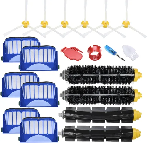 Piezas de repuesto Accesorios compatibles para iRobot Roomba 675 670 665 690 692 694 671 677 650 655 614 Lateral Rodillo Principal Cepillo Filtro