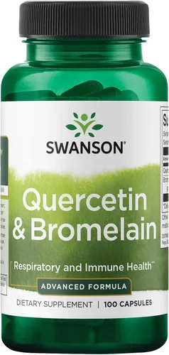 Swanson La quercetina y la bromelina promueven la salud respiratoria, ayuda al sistema inmunitario estacional y los niveles de colesterol ya con