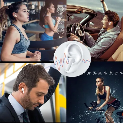 Miniatura 9 de Auriculares inalámbricos Pro 2 Bluetooth 5.3 con micrófono integrado con cancelación de ruido con funda de carga, 40 horas de reproducción, IPX7