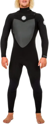 Rip Curl Flashbomb - Traje de neopreno con cremallera en el pecho (4/3 GB, color negro, LT para hombre)