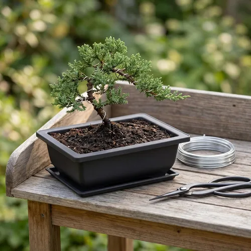 Miniatura 6 de KINJOEK 15 macetas de entrenamiento de bonsái de plástico de 6.5 pulgadas con bandejas de drenaje, maceta rectangular para árbol de bonsái, maceta