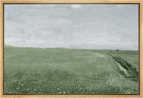 Miniatura 51 de SIGNLEADER Impresión en Lienzo Enmarcado Arte de Pared Prado Cálido de Verano con Flores Silvestres Ilustraciones Florales Vibrantes Arte Moderno