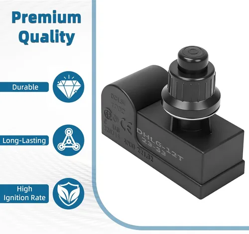 Miniatura 2 de Piezas de repuesto para kit de encendido de parrilla, para Charbroil, Expert Grill, Dyna Glo, Kenmore, botón universal de 2 salidas