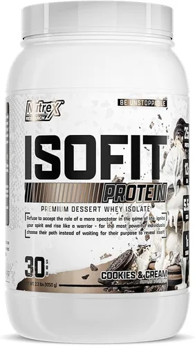 Miniatura 12 de Nutrex Research IsoFit Proteína de suero de leche en polvo instantáneamente 100% aislado de proteína de suero Recuperación muscular, sin