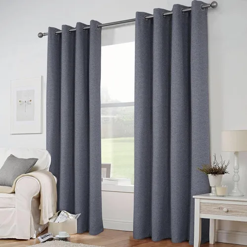 Miniatura 3 de always4u Cortinas geométricas de rombos suaves con aspecto de lana, 2 paneles, cortinas de lujo para tratamiento de ventanas de invierno, para sala