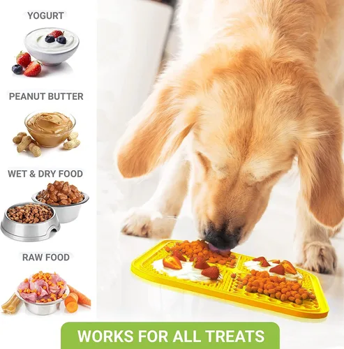 Miniatura 6 de Tapete grande para lamer perros, tapete grande para lamer perros con ventosas para la ansiedad, tapete para lamer perros con mantequilla de maní