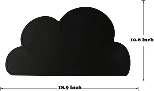 Miniatura 2 de Love Dream Alfombrilla de silicona para alimentación de mascotas, tapete para perros y gatos con borde elevado, antideslizante, impermeable, bandeja