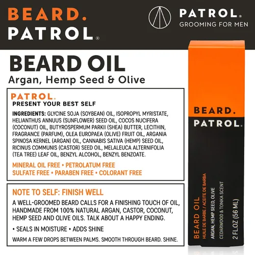 Miniatura 2 de Bump Patrol Beard Patrol - Aceite para barba para hombres – Suero de aseo natural y acondicionador de bigote, suaviza, suaviza y fortalece