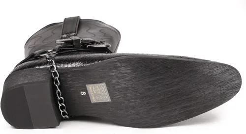 Miniatura 6 de Metrocharm Diego-01 - Botas vaqueras occidentales con hebilla para cinturón para hombre