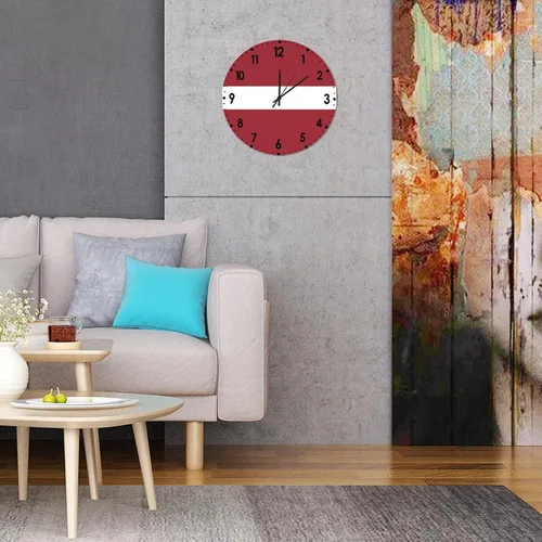 Miniatura 448 de Cheyan Reloj de pared con bandera de Canadá de 12 pulgadas, silencioso, sin tictac, de PVC, funciona con pilas, reloj redondo decorativo, regalo