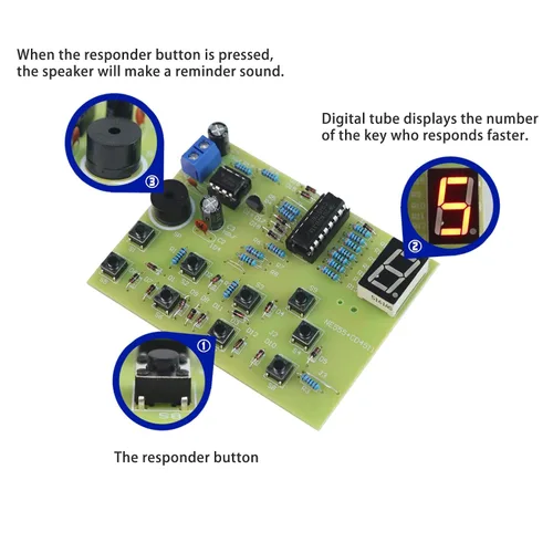 Miniatura 4 de Kit de práctica de soldadura 5in1 DIY Kit de órgano electrónico (8QD1302)