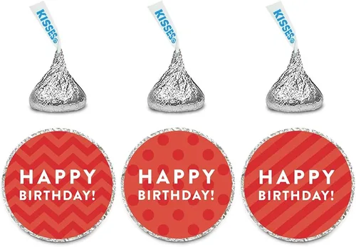 Miniatura 16 de Andaz Press Trío de etiquetas de gotas de chocolate, feliz cumpleaños, lunares, cheurón, rayas, aguamarina, paquete de 216, se adapta a recuerdos