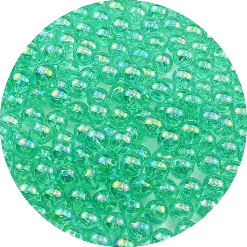 Miniatura 82 de 2000 cuentas redondas acrílicas de 0.157 pulgadas (0.157 in), cuentas espaciadoras de colores AB con agujero para bricolaje, pulseras, collares