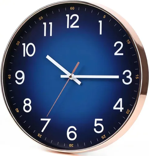 Miniatura 9 de Reloj de pared de 12 pulgadas, estilo retro, rústico, de cuarzo, silencioso, sin tictac, de madera, funciona con pilas, para sala de estar, cocina