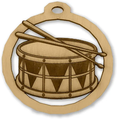 Miniatura 12 de Adorno de bombo, regalos únicos de batería de banda de marcha: instrumentos con temática musical decoraciones de árbol y adornos de línea de batería