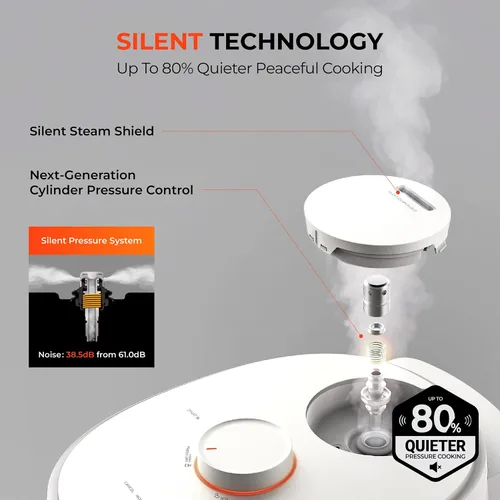 Miniatura 6 de CUCKOO Olla arrocera a presión doble de 6 tazas sin cocer / 12 tazas cocidas con tecnología de calentamiento por inducción, sistema de presión