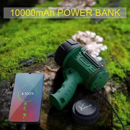 Miniatura 4 de YIERBLUE Linterna de foco recargable, 2000,000 focos LED de alto lúmenes con funcionamiento ultra largo, IP67 luces de punto impermeables con lente