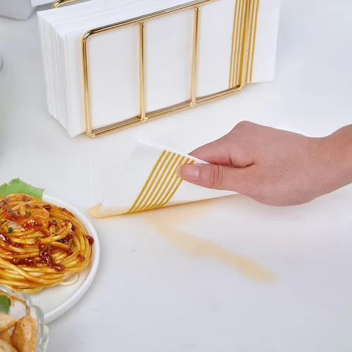 Miniatura 4 de LITOPAK Paquete de 300 toallas desechables para invitados, toallas de mano desechables para baño, servilletas de papel para la cocina, suaves