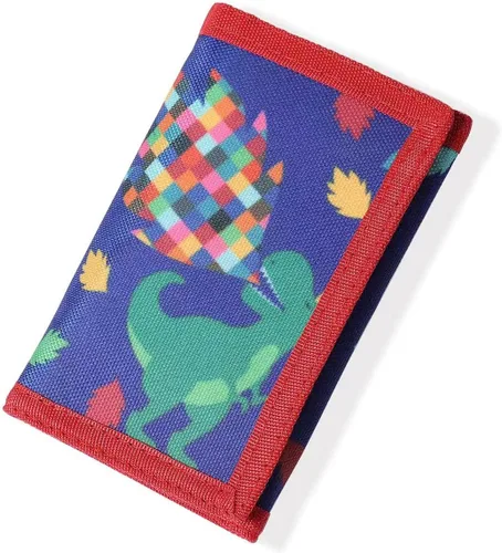 Miniatura 8 de SITADI Billetera para niños, pequeña cartera para niños con bolsillo con cremallera, bonita caricatura, triple pliegue, lona, regalos de Navidad