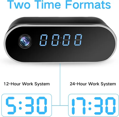 Miniatura 6 de Cámara de reloj WiFi inalámbrica 1080P HD cámaras ocultas niñera con visión nocturna, cámaras de vigilancia con detección de movimiento