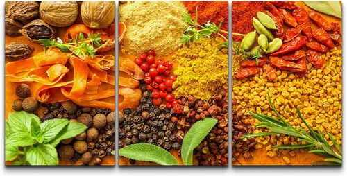 Miniatura 41 de wall26 Lienzo enmarcado para pared, juego de arte de hierbas, verduras y condimentos en madera, alimentos, fotografía cultural, realismo, paisaje