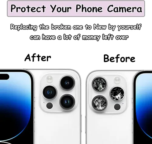 Miniatura 3 de 14 Pro/14 Pro Max Reemplazo de vidrio para lente de cámara trasera para iPhone 14 Pro para iPhone 14 Pro Max Reemplazo de vidrio de cámara con kits