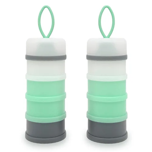 Miniatura 6 de Recipiente dispensador de fórmula para bebés, Dispensador portátil de leche en polvo, Contenedor de almacenamiento de viaje para alimentación