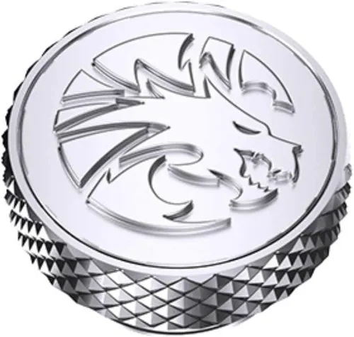 Bykski G 1/4in. Tapón de parada con logotipo de dragón moleteado (B-PD5-DG) - Plata plateado