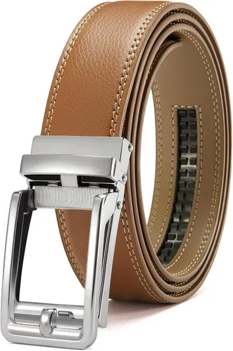 Miniatura 10 de CHAOREN Cinturones Click para hombre – Cinturón de trinquete para hombre de 1 3/8 pulgadas para pantalones de vestir – Compañero perfecto