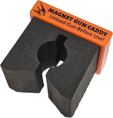 Miniatura 2 de Peregrine Field Gear Organizador de pistola magnética con velcro para vehículo, seguro para armas, ciego, hasta 12 Ga Orange