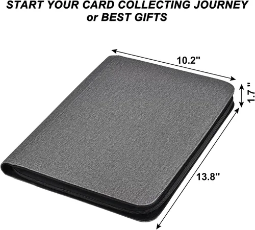 Miniatura 2 de HerriaT Carpeta de tarjetas intercambiables, carpeta de colección de tarjetas de poliuretano de 9 bolsillos para 360 tarjetas, libro de tarjetas