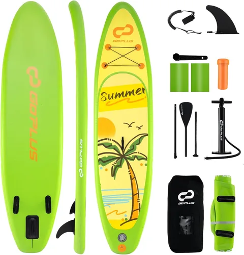 Miniatura 18 de Goplus Tabla de remo inflable de pie, 10 pies/10.5 pies/11 pies con paquete de accesorios, paleta ajustable, bolsa de transporte, aleta, bomba