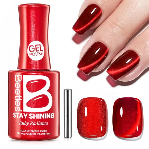 Miniatura 82 de Beetles - Esmalte de uñas de gel verde luminoso que brilla en la oscuridad, esmalte de uñas de gel que se absorbe con lámpara LED UV, arte de uñas