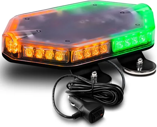 Miniatura 18 de NanoFlare NFMB56 Mini Barra de Luz Estroboscópica LED Roja Blanca de 17" 12V 56W [Clase SAE 1] [Imán/Montaje Permanente] Barra de Luz de Baliza