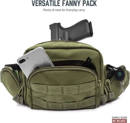 Miniatura 5 de LIVANS Cangurera de transporte oculto, bolsa táctica para pistola de transporte para hombre, funda de ocultación para armas de 1911 y G 17, 19, 20