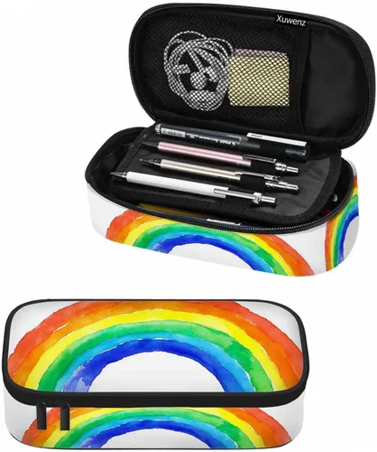 Miniatura 27 de Estuche organizador de lápices de alpaca, diseño de llama, hojas de animales, caja de papelería, caja de maquillaje, suministros escolares