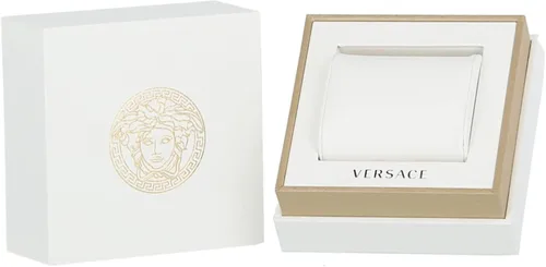 Miniatura 4 de Versace VE8104122 - Reloj con correa en V de acero inoxidable de 1.496in, Acero inoxidable, V-Circle