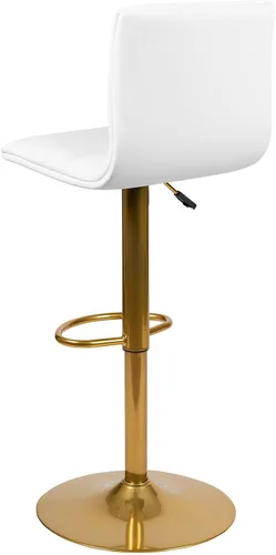 Miniatura 6 de Flash Furniture Vincent - Taburetes de bar modernos de vinilo ajustables en altura, elegantes taburetes giratorios de altura de barra