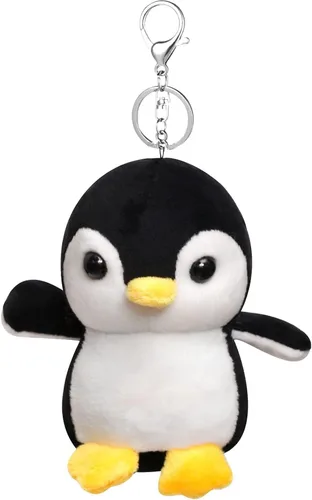 Anboor Pequeños animales de peluche de pingüino de 4.3 pulgadas, juguete de peluche con llavero, premio, bolsas de regalo, mochilas, recuerdos de