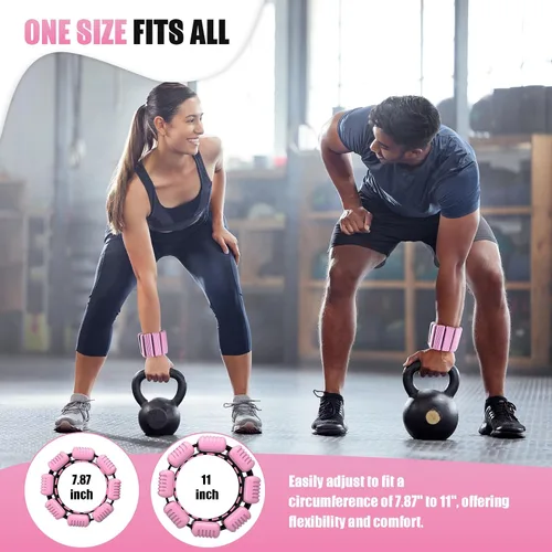 Miniatura 6 de Pilates - Pesas de tobillo y muñeca para mujer, juego de 2 pesas portátiles y fuertes para brazos y piernas (1 libra/2.2 libras cada una), pesas