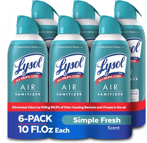 Miniatura 12 de Lysol Air - Desinfectante en aerosol con eliminador de olores para el hogar y la oficina, aerosol desinfectante, alternativa a ambientador, aroma a