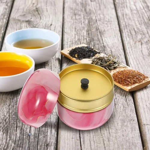 Miniatura 3 de Luxshiny Bote de té de hojas sueltas de estilo japonés portátil para almacenamiento de té, tarro de hojalata redondo decorativo para alimentos secos