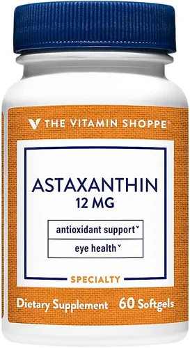 The Vitamin Shoppe Astaxantina (Solasta) que apoya la salud del cerebro y el corazón y la piel para un envejecimiento saludable (60 cápsulas blandas)