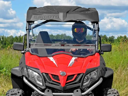 Miniatura 2 de SuperATV Parabrisas abatible 3 en 1 resistente a los arañazos para CFMOTO ZForce 500 / 800 Trail / 800 EX / 1000 2014-2022 Policarbonato de 1/4