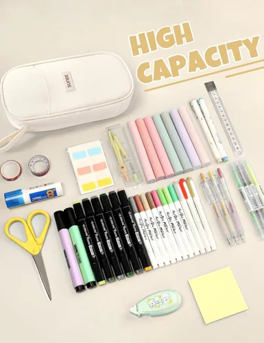 Miniatura 4 de Estuche Lindo para Lápices SUNEE, Funda Estética para Bolígrafos, Bolsa Grande para Lápices de Color con Cremallera, Almacenamiento y Organizador